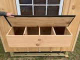 6 foot by 4 foot walk in chicken coop with four (4) nesting boxes. 6ft x 4ft. 6x4 Preassembled, Pre-assembled