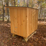 Left side of 6 foot by 4 foot walk in chicken coop with four (4) nesting boxes. 6ft x 4ft. 6x4 Preassembled, Pre-assembled